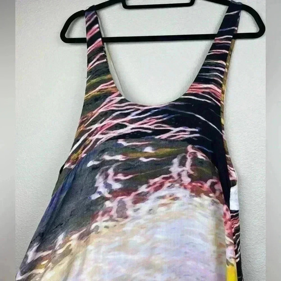 ONE TEASPOON Womens 6 Artsy Wear Sleeveless Tank Top Tunic Scoop Neck Back Multi - Picture 3 of 13